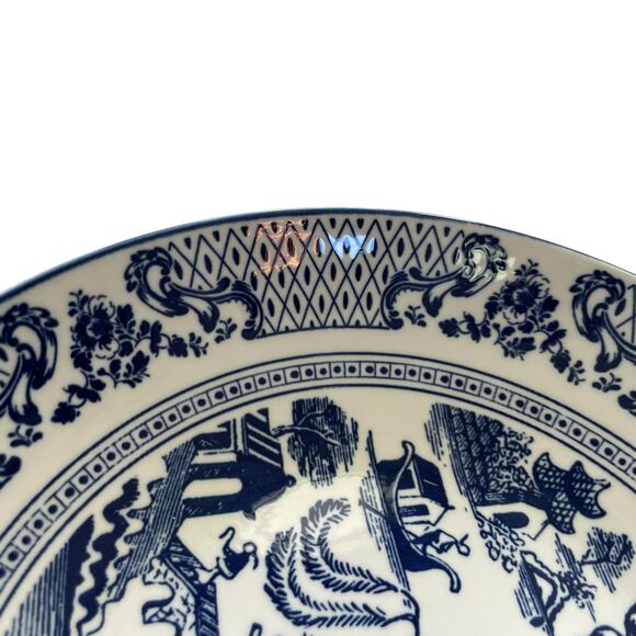 Eaton Fine Dining English Willow 9in Pasta Bowls Blue & White Set of 4 NEW - Picture 3 of 16